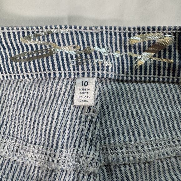 Seven 7 Sunset Bermuda stripe shorts Woman's 10 stretch denim shorts - Picture 6 of 9